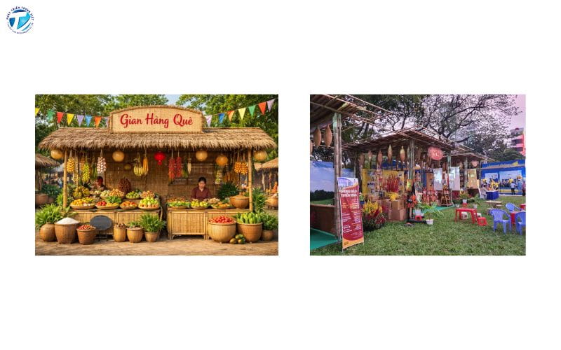 Mẫu gian hàng hội chợ Xuân truyền thống 